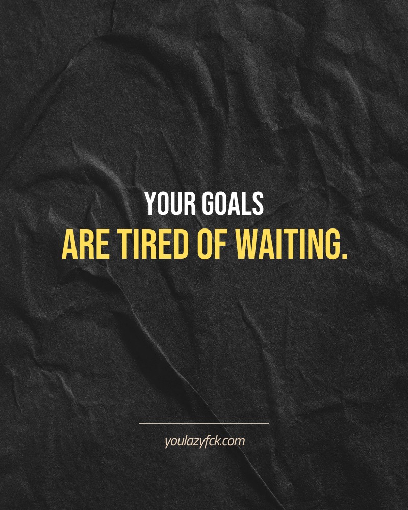 Your goals are tired of waiting.

Brutally honest motivation for your no-excuses mindset. This quote is part productivity slap, part wake-up call. Whether you're into funny quotes, self-respect, or just tired of sugarcoated advice – this hits.

Find more verbal kicks at YOULAZYFCK.COM

#motivation #brutaltruth #funnyquotes #honestmotivation #noexcuses #selfrespect